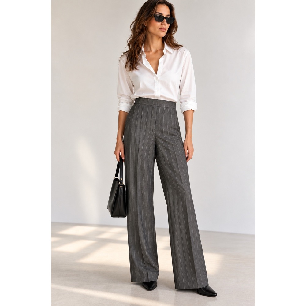 Vintage 90s Talbots Pinstripe Mohair Wool Trouser Dark Academia 6 Made in Japan